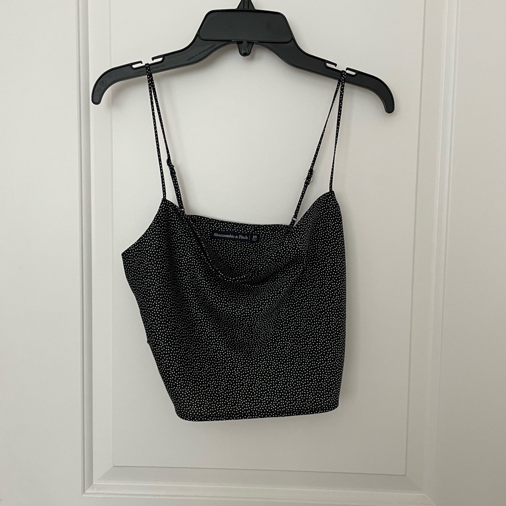 Abercrombie & Fitch Satin Cowl Neck Cropped Cami